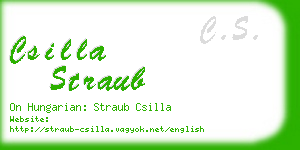 csilla straub business card